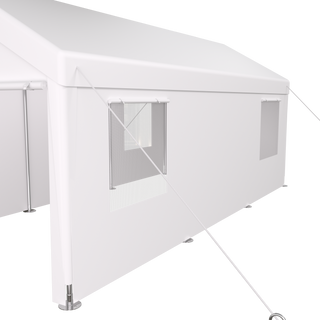 Sunvega 10x20 Portable Garage with 2 Roll-up Doors & 4 Ventilated Windows for Car Truck Boat