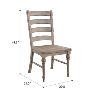 Sunvega Sandstone Buff Ladderback Dining Chairs in a Set of 2