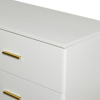 Sunvega Modern 8-Drawer Dresser with Golden Handles for Bedroom Ample Storage