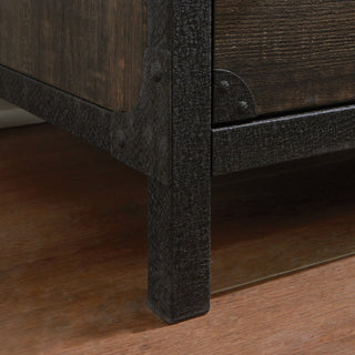 Sunvega Rustic Brown Lateral File Cabinet with Two Spacious Lockable Drawers
