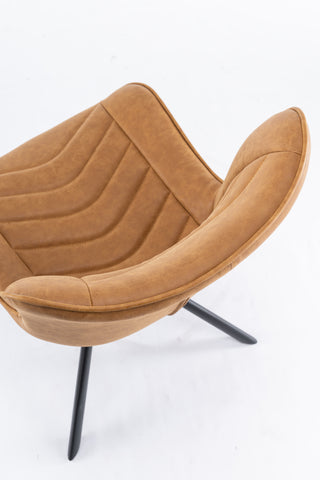 Sunvega Mid-Century Modern Tufted Diamond Pattern Upholstered Swivel Dining Chair