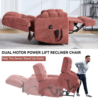 Sunvega Dual Motor Lift Recliner Chair with Massage Lumbar Heat and Power Remote