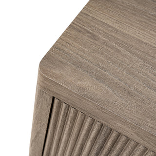 Sunvega Large Modern Nightstand with Drawer and Open Compartment for Bedroom