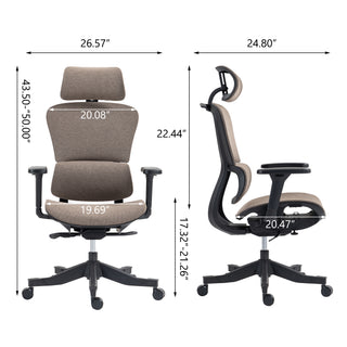 Sunvega Ergonomic High Back Mesh Office Chair with 4D Armrests and 360 Swivel