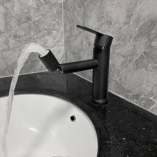 Sunvega Single Handle Bathroom Sink Faucet with 360 Rotating Aerator and Pop Up Drain