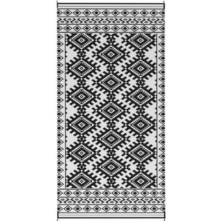 Sunvega Reversible Outdoor Rug with Protective Coating and Strap Stakes for Patio