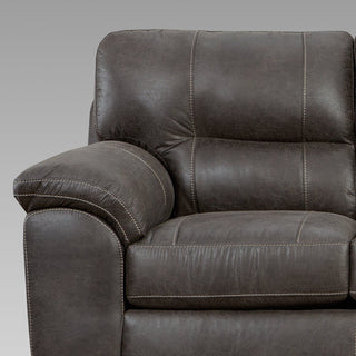 Sunvega Contemporary Fabric Pillow-top Arm Sectional Sofa with Sequoia Ash Color