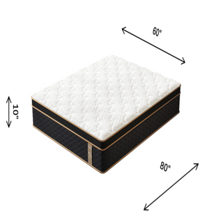 Sunvega 10" Queen Plush Hybrid Mattress with Gel Memory Foam and Edge Support