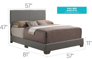 Sunvega Sleek Black Full Bed Frame with Chic Finish for Casual Elegance