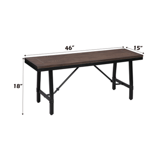 Sunvega Modern Armless Backless Bench with Sturdy MDF Wooden Seat
