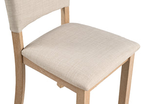 Sunvega Transitional Natural Tone Rubberwood Dining Table with Trestle Base