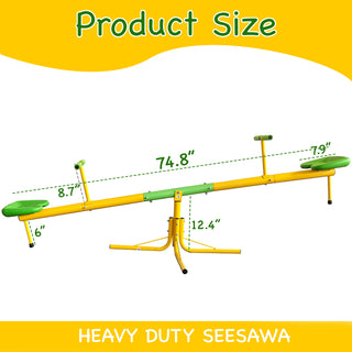Sunvega 360 Degree Rotation Playground Seesaw with Padded Seats for Outdoor Fun