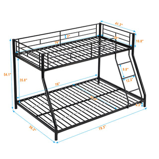 Sunvega Modern Metal Bunk Bed Frame with Strong Steel Structure for Bedroom