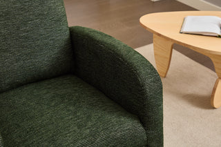 Sunvega Modern Upholstered Nursery Glider Rocking Chair with High Backrest and Side Pocket
