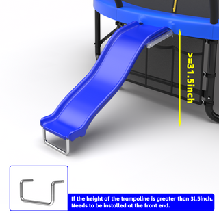 Sunvega Blue Outdoor Trampoline Slide for 8-16FT Trampolines with 110 lbs Capacity