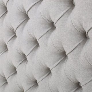 Sunvega Modern Button Tufted Upholstered Queen Size Bed Headboard with Adjustable Legs