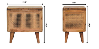 Sunvega Soli Wood Larissa Lid-up Storage Stool in Oak-ish Beige Brown
