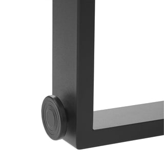 Sunvega 59" Modern Black MDF Bench with Metal Legs for Entryway and Bedroom