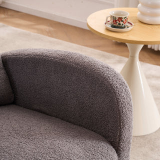Sunvega Upholstered High Back Rocking Chair with Footrest and Side Storage Pocket