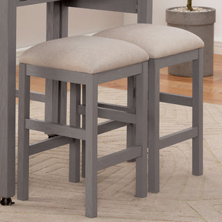 Sunvega Black Dining Table with Side Storage Shelves and Boucle Fabric Stools