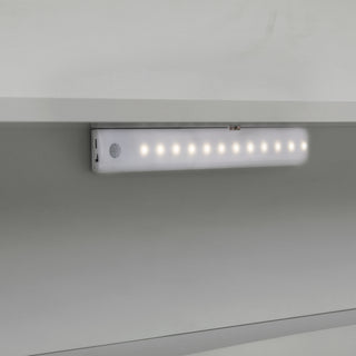 Sunvega Twin Pine Wood Bed with LED Motion Sensor Light and Bookcase Headboard
