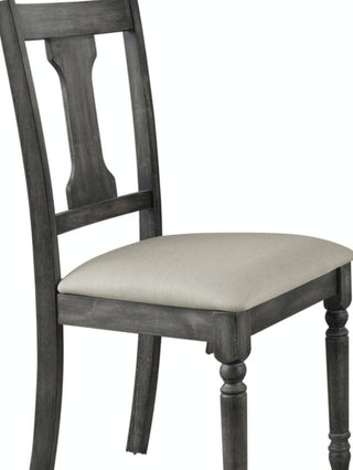 Sunvega Tan Linen Upholstered Armless Dining Chair with Wooden Backrest Set of 2