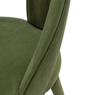 Sunvega Modern Velvet Upholstered Dining Chair with Gold Metal Tips for Dining Room