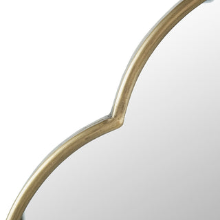 Sunvega 22.4x48 Inch Champagne Gold Decorative Wall Mirror with Notched Corners