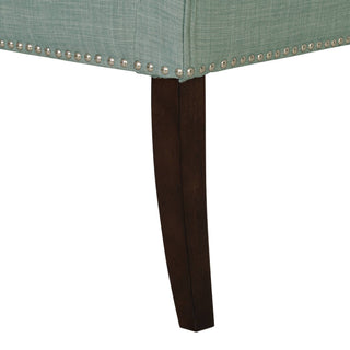 Sunvega Upholstered Cream Accent Bench with Padded Back and Flared Arms