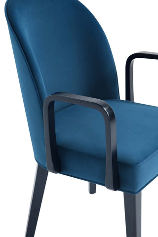 Sunvega Modern Leatherette and Velvet Upholstered Dining Armchair for Dining Room