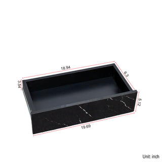 Sunvega Modern Swivel Square Coffee Table with Rotatable Top and Two Drawers