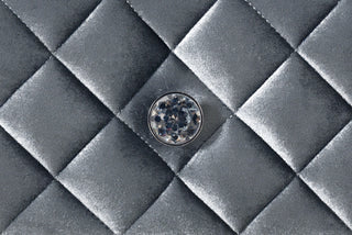 Sunvega Glam Velvet Tufted 5-Drawer Chest with Faux Crystal Knobs