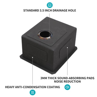 Sunvega 32x19 Inch Undermount Kitchen Sink with Superior Drainage and Soundproofing