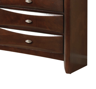 Sunvega Ireland Espresso Finish Dresser with Eight Spacious Durable Wood Drawers