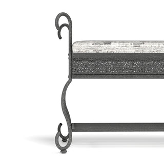 Sunvega Upholstered Entryway Bench with Open Undershelf for Shoe Storage