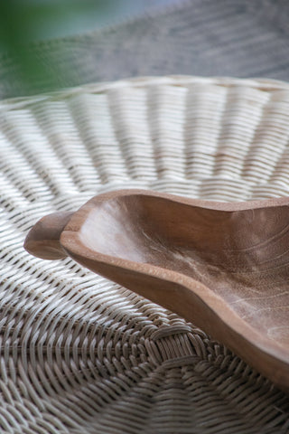 Sunvega 12x4 Inch Mango Wood Round Decorative Bowl with Natural Knots