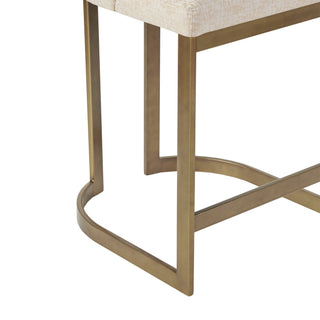 Sunvega Modern Contemporary Counter Height Stool with Metal Base and Curved Arms