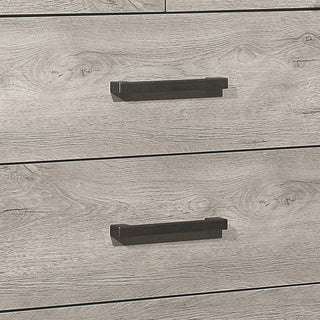 Sunvega Gray Finish 7-Drawer Dresser with Metal Bar Hardware for Bedroom