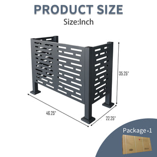 Sunvega Metal AC Privacy Fence Cover with 3 Concealment Panels for Outdoor Units