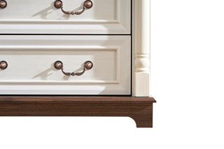 Sunvega Antique Two-Tone Wood Grain 10-Drawer Dresser Chest with Distressed Finish