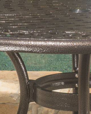 Sunvega Traditional Cast Aluminum Dining Chairs with Floral Accents and Scroll Design Set of 2