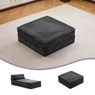 Sunvega Convertible Modular Sectional Mahjong Sofa Bed with Ottoman in Circle Fleece Fabric