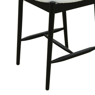 Sunvega Mid Century Modern Counter Stool Set of 2 with Upholstered Boucle Seat