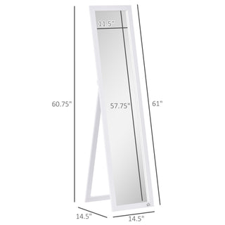 Sunvega Full Length Freestanding or Wall Mounted Dress Mirror with Solid Construction