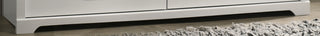 Sunvega 57 Inch White Dresser with 6 Drawers and Black Metal Handles