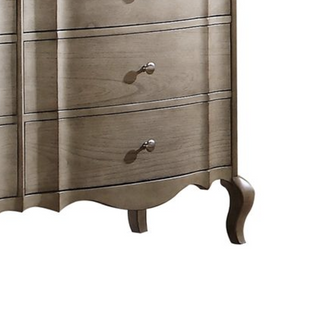 Sunvega Fully Assembled Antique Taupe Finish 8-Drawer Dresser with Felt-Lined Top