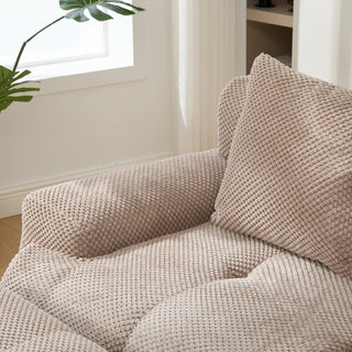 Sunvega Modular Loveseat Sofa with Tufted Design and Two Pillows for Living Room