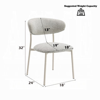 Sunvega Modern Luxury Dining Chairs Set with Padded Seat and Back Cushion