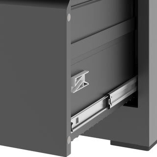 Sunvega 5 Drawer Metal Vertical File Cabinet with Lock on Wheels for Home Office