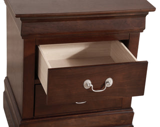 Sunvega Traditional Style Nightstand With Carved Bases and Curved Mouldings